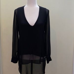 Zara women premium denim collection chiffon top
